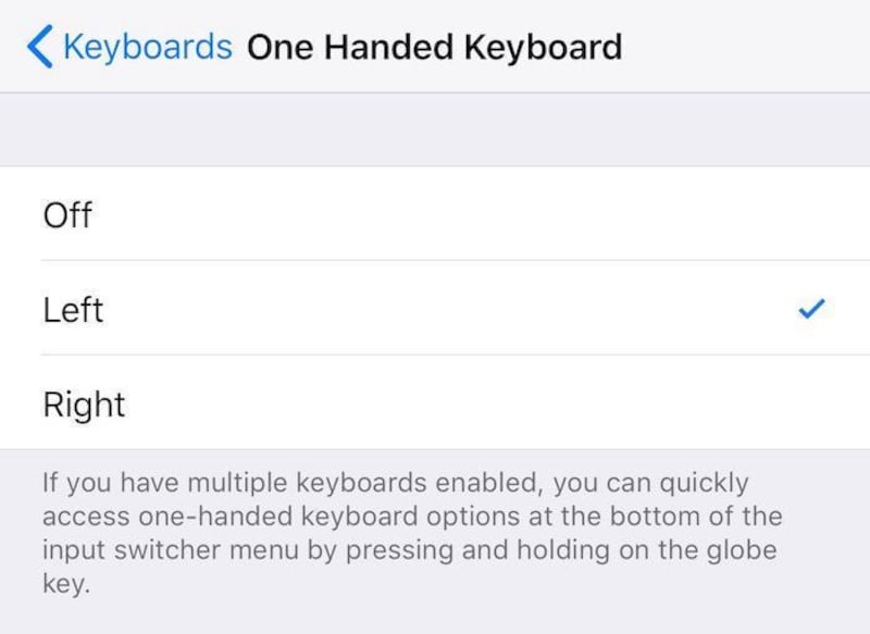 لوحة مفاتيح خفية في هواتف آيفون الكبيرة