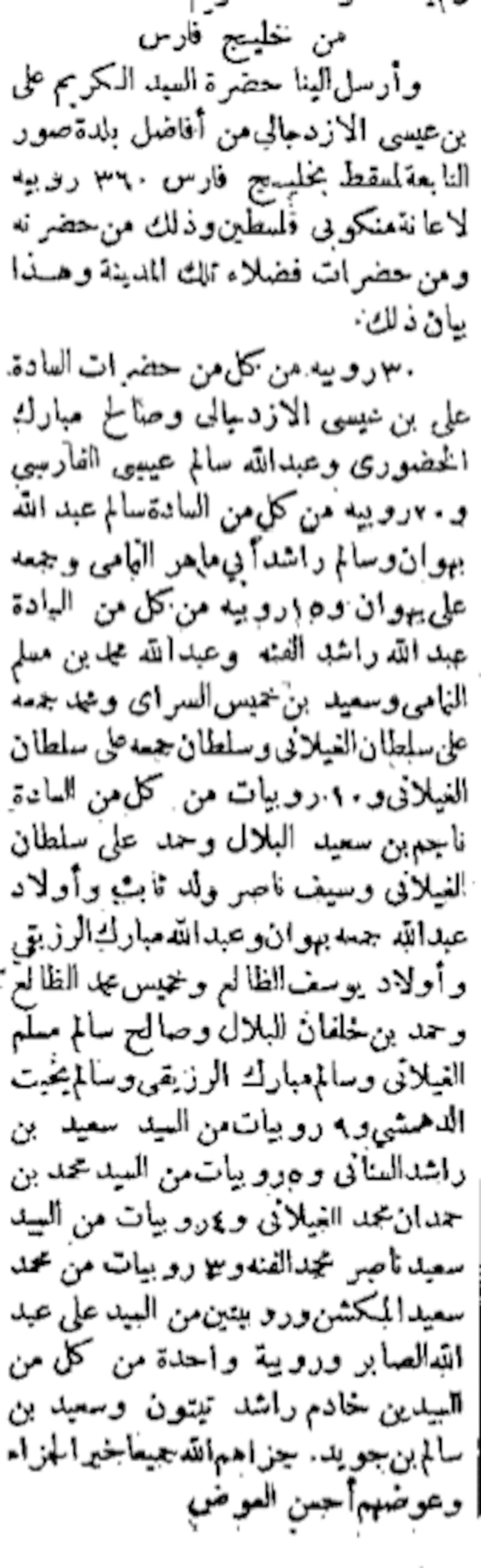 العُمانيون لم ولن ينسوها: نماذج من تفاعلهم مع القضية الفلسطينية منذ ثلاثينيات القرن الماضي