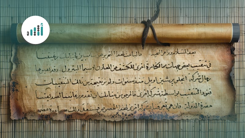 وثيقة من السلطان سعيد بن تيمور حول ”التنقيب عن المعادن وبخاصةً البترول“