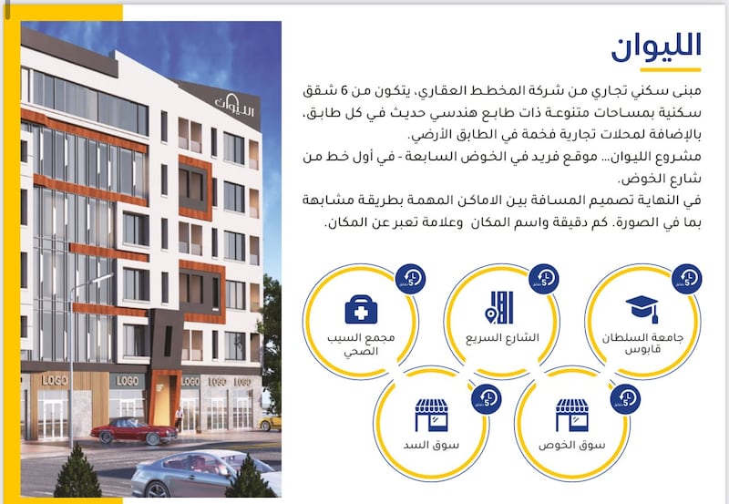 امتلك عقارك في الليوان بمرافق متميزة وبأقساط مريحة