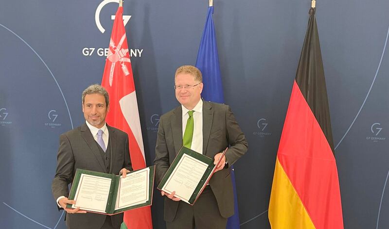 إعلان عن تعاون عماني ألماني في مجال الطاقة