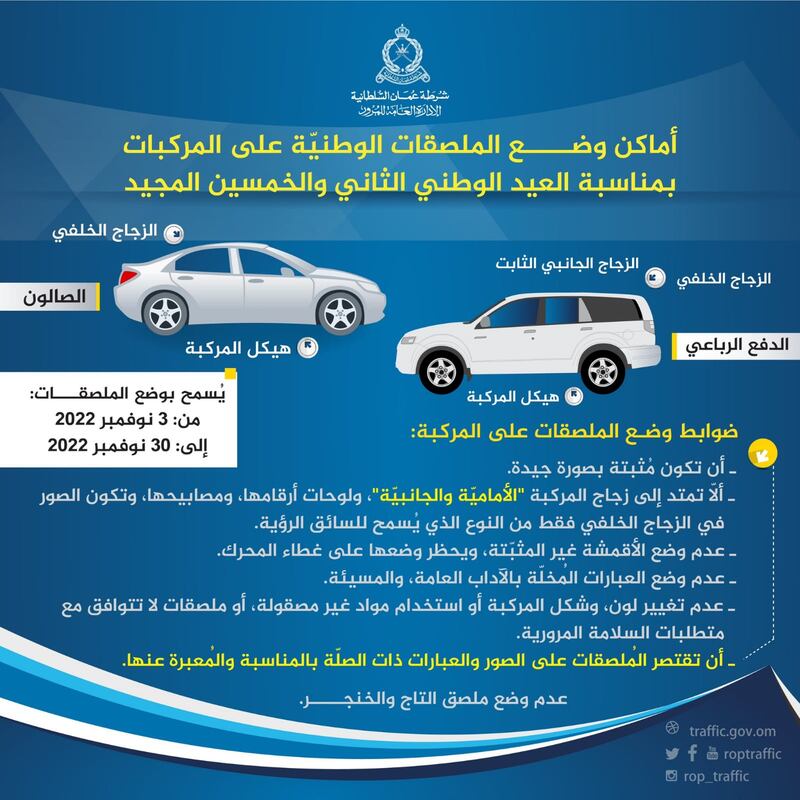 لمن يريد وضع زينة لمركبته بمناسبة العيد الوطني؛ هذه هي الاشتراطات