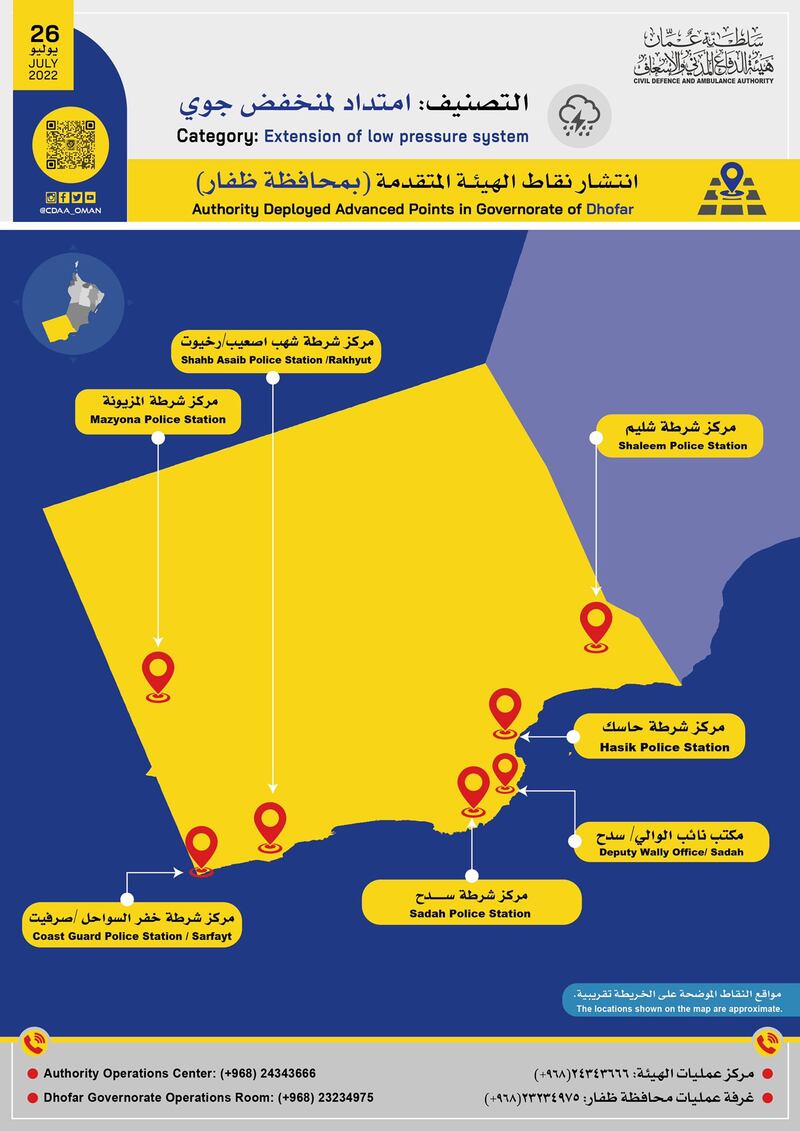 قد تكون قريبة منك: إليك مواقع نقاط الانتشار للتعامل مع الحالة المدارية