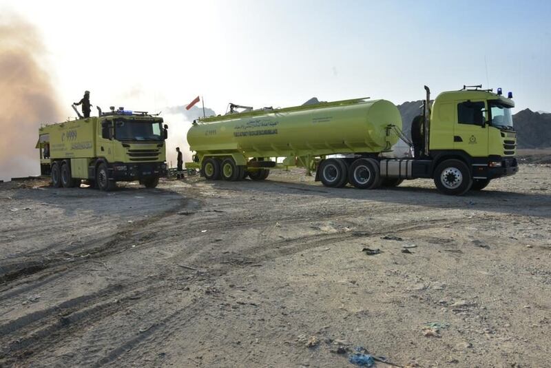 بالصور: حريق في مردم نفايات بالعامرات