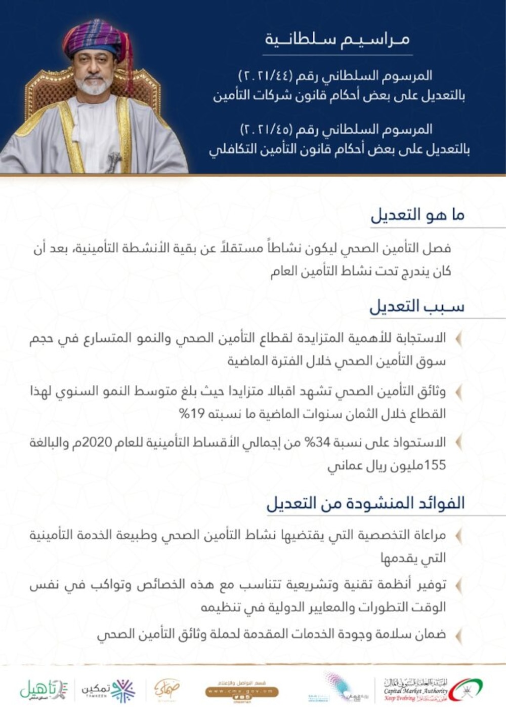 السالمي يوضح حول تعديلات قانوني شركات التأمين والتأمين التكافلي