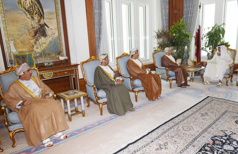 أمير قطر يستقبل حمود بن فيصل