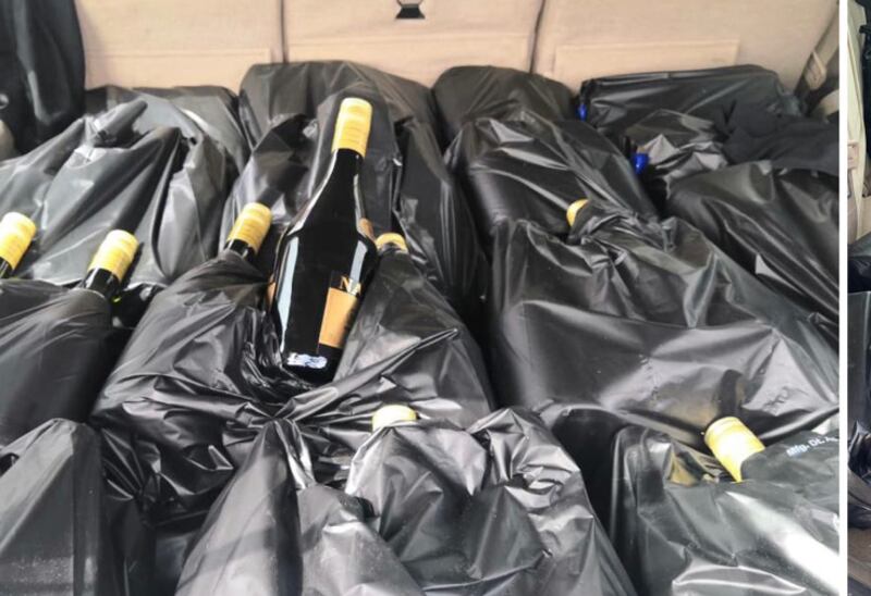 كميات كبيرة من الخمور لدى وافد