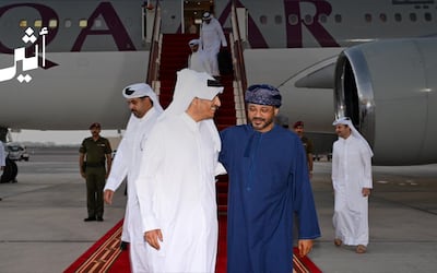 السيد بدر يستقبل رئيس مجلس الوزراء وزير الخارجية بدولة قطر