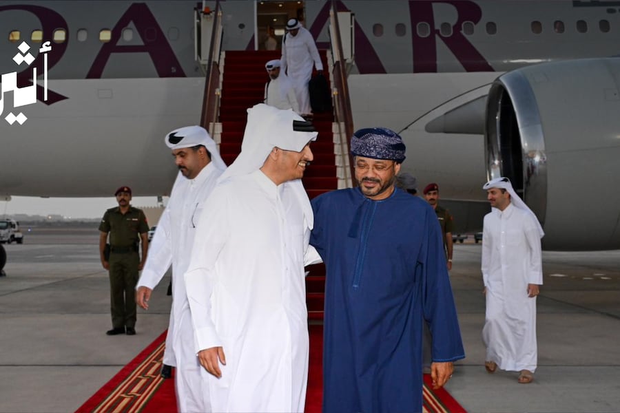 السيد بدر يستقبل رئيس مجلس الوزراء وزير الخارجية بدولة قطر