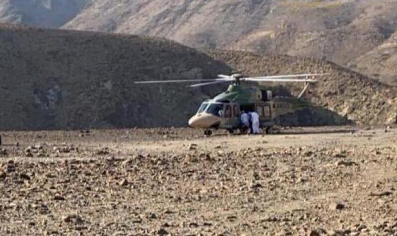 إنقاذ شخص سقط في وادٍ