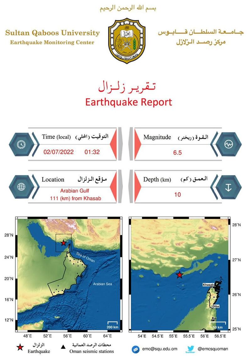 في ساعات معدودة: 3 زلازل في الخليج العربي