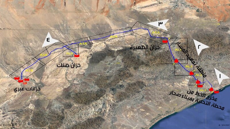 الإعلان عن نسبة الإنجاز لمشروع خط مياه التحلية صحار- عبري 