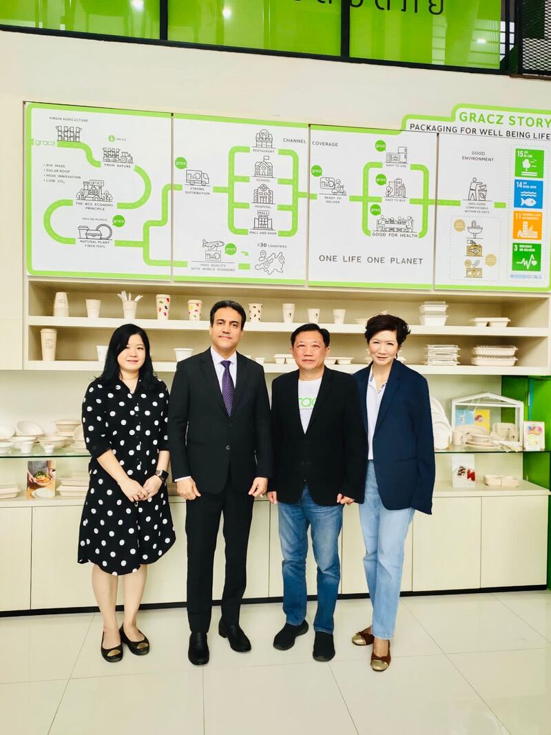 بحث فرص الاستثمار مع شركة تعبئة وتغليف تايلاندية