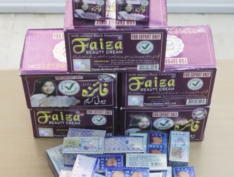 ضبط كريمات تحتوي على مادة ضارة