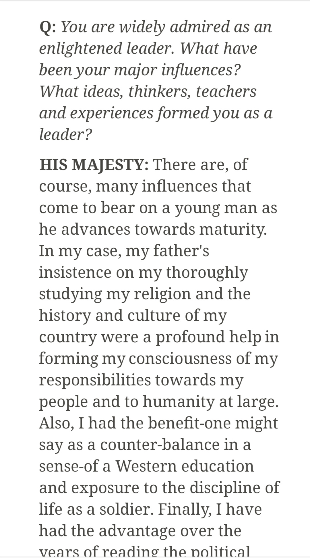 منها الدستور وولي العهد: 14 سؤالًا مهمًا أجاب عنها السلطان قابوس بكل وضوح