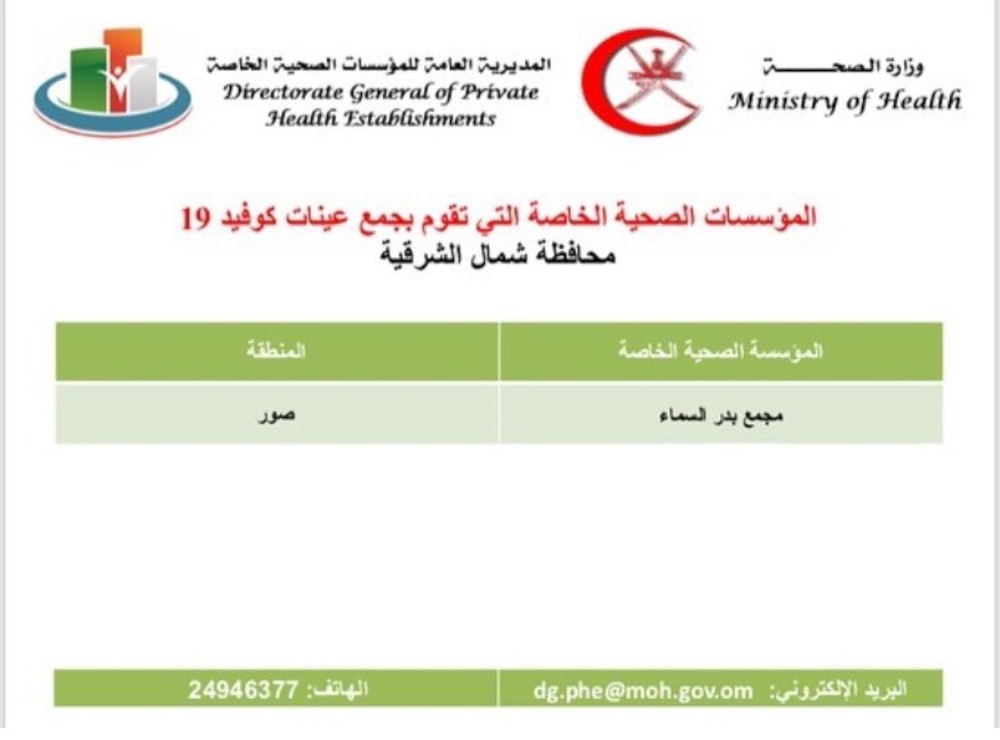 الإعلان عن أسعار 3 فحوصات لكورونا وأماكن وجودها